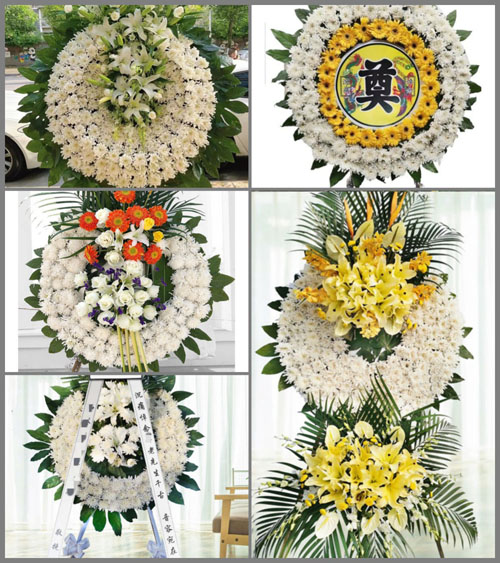 湖北黄冈市黄梅县大河镇袁山村花圈速递